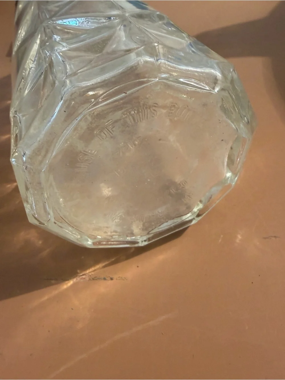Cut Glass Crystal-Style Decanter - Clear Glass